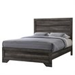 Pemberly Row Transitional Wood Youth Full Panel Bed in Gray Finish