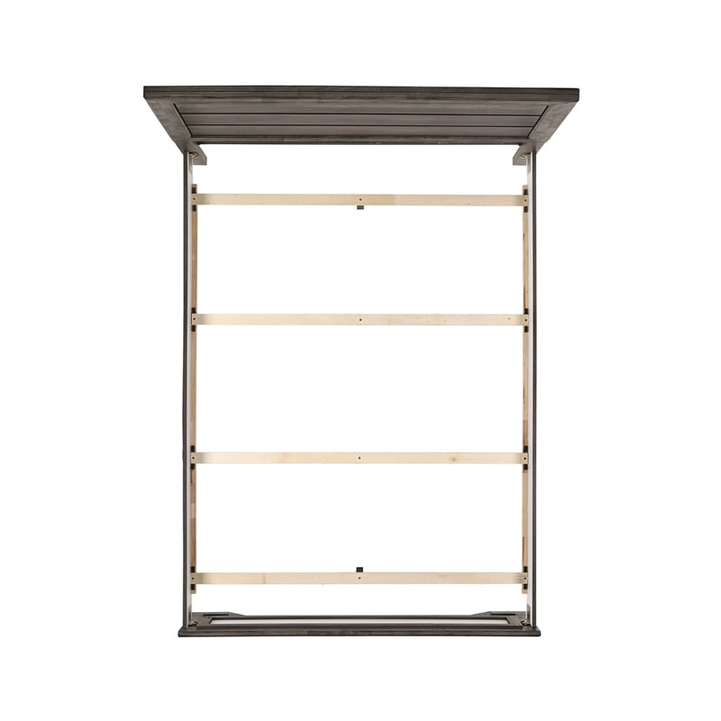 Pemberly Row Transitional Wood Youth Full Panel 4PC Bedroom Set in Gray