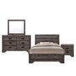 Pemberly Row Transitional Wood Youth Full Panel 4PC Bedroom Set in Gray