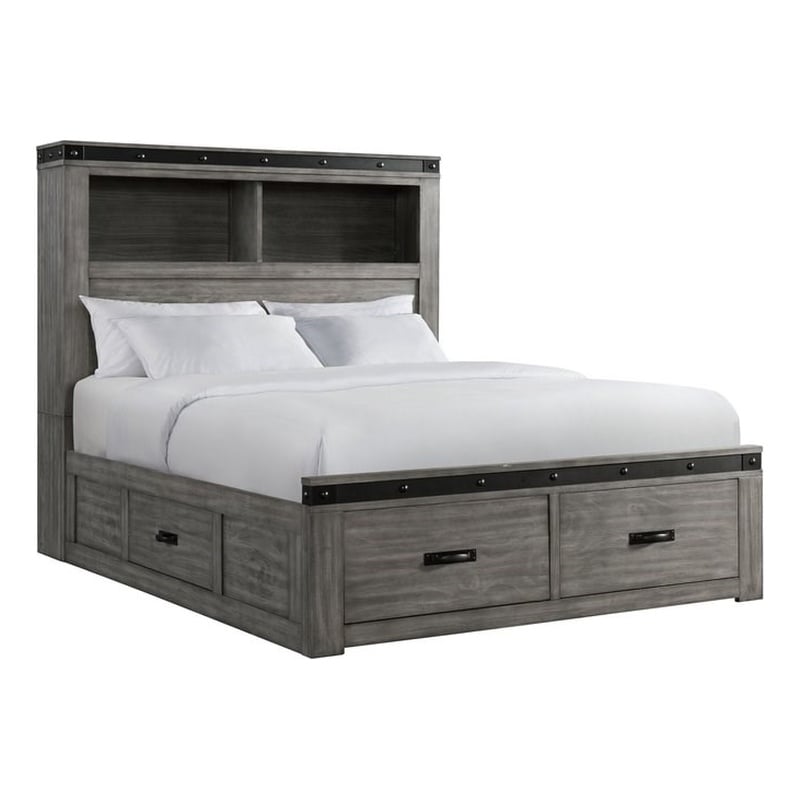 Pemberly Row Transitional Wood Youth Full Platform Storage Bed