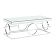 Pemberly Row Transitional 3PC Occasional Table Set in Chrome