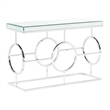 Pemberly Row Transitional 3PC Occasional Table Set in Chrome