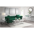 Pemberly Row Transitional 3PC Occasional Table Set in Chrome