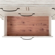 Pemberly Row Farmhouse 7-Drawer Wood Dresser with Mirror Set in White