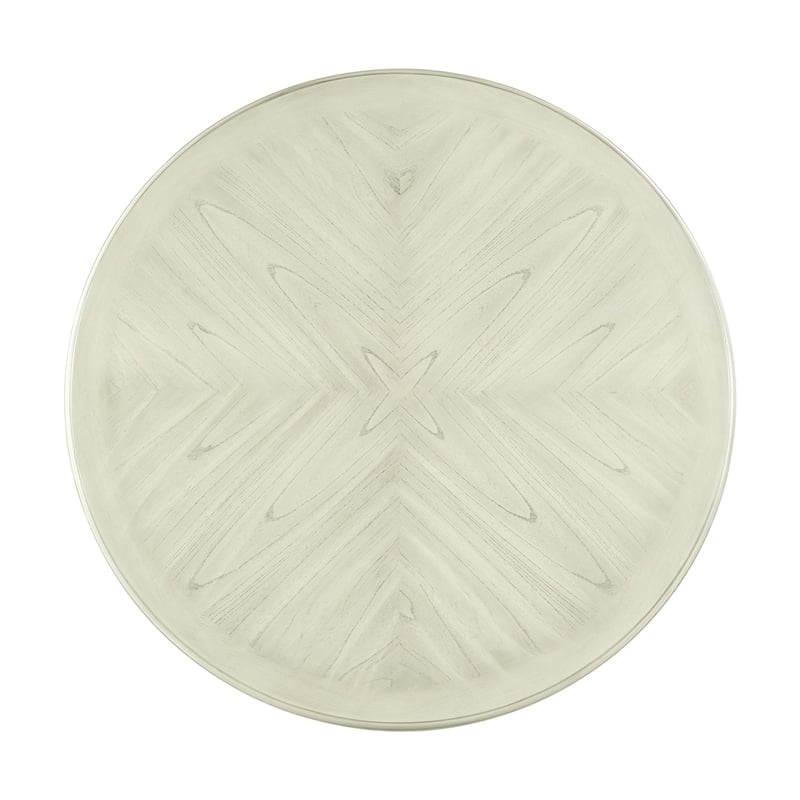 Pemberly Row Transitional Standard Height Dining Table in Bisque