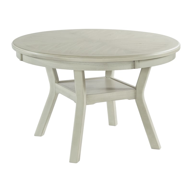 Pemberly Row Transitional Standard Height Dining Table in Bisque