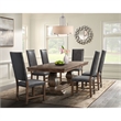 Pemberly Row Transitional Tall Back 2 Side Chairs Set in Brown