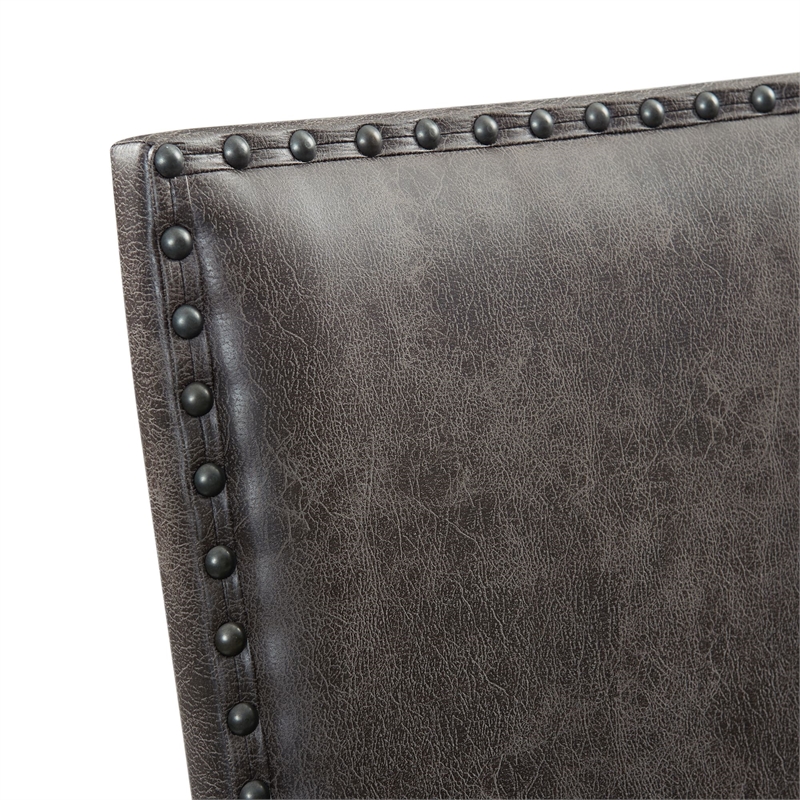 Pemberly Row Transitional Tall Back 2 Side Chairs Set in Brown