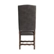 Pemberly Row Transitional Tufted Tall Back Side Chair Set in Brown