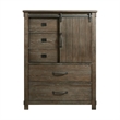 Pemberly Row Farmhouse Five Spacious Drawers Gentlemen's Chest