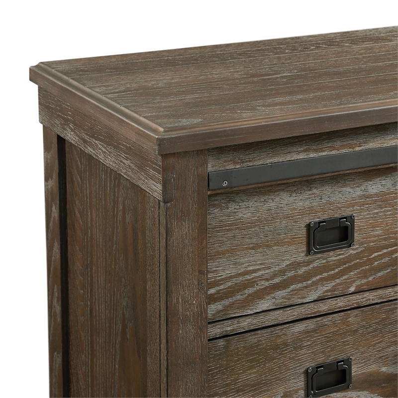 Pemberly Row Farmhouse Five Spacious Drawers Gentlemen's Chest