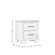 Pemberly Row Transitional Two Spacious Drawers Nightstand in Gray