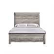 Pemberly Row Transitional Wood Queen Panel Bed in Gray Finish