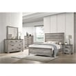 Pemberly Row Transitional Wood Queen Panel Bed in Gray Finish