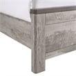 Pemberly Row Transitional Wood Queen Panel Bed in Gray Finish