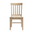 Pemberly Row Transitional Slat Back Chair Set in Natural Finish