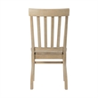Pemberly Row Transitional Slat Back Chair Set in Natural Finish