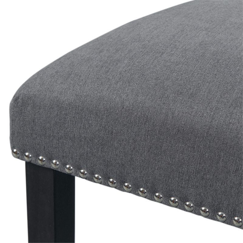 Pemberly Row Transitional 5PC Standard Height Dining Set in Charcoal