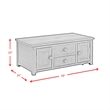 Pemberly Row Transitional 2-Drawer Coffee Table with Lift Top