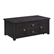 Pemberly Row Transitional 2-Drawer Coffee Table with Lift Top