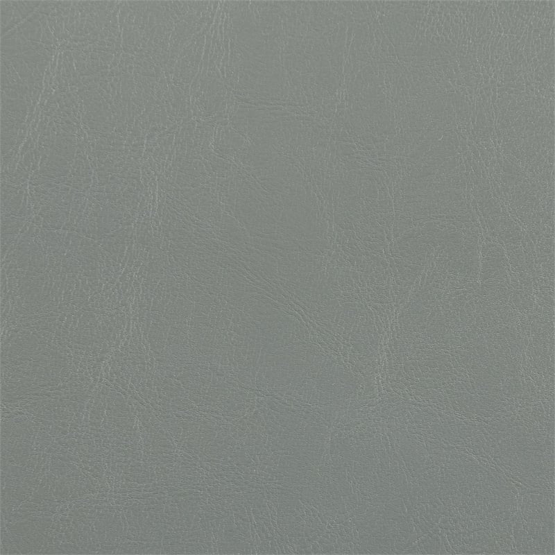 Pemberly Row Transitional Faux Leather Dining Side Chair Set in Gray