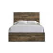 Pemberly Row Transitional Wood King Panel Bed in Brown Finish