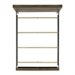 Pemberly Row Transitional Wood King Panel Bed in Brown Finish