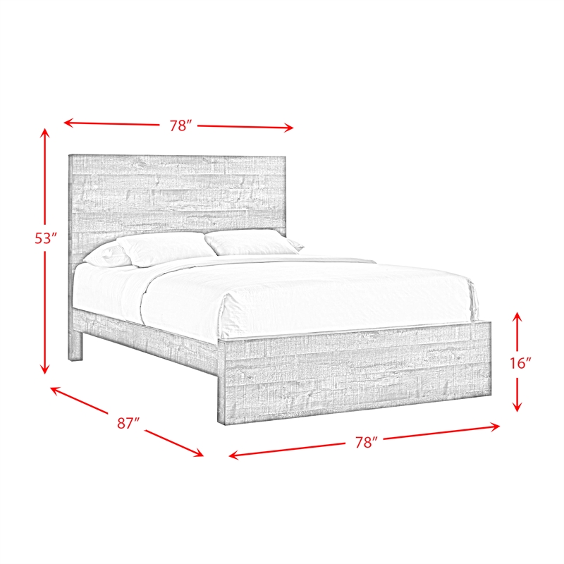 Pemberly Row Transitional Wood King Panel Bed in Brown Finish