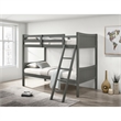 Pemberly Row Transitional Wood Twin Over Twin Bunk Bed in Gray