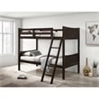 Pemberly Row Transitional Twin Over Twin Bunk Bed in Espresso