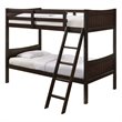 Pemberly Row Transitional Twin Over Twin Bunk Bed in Espresso