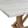 Pemberly Row Standard Height Rectangular Dining Table in White Marble