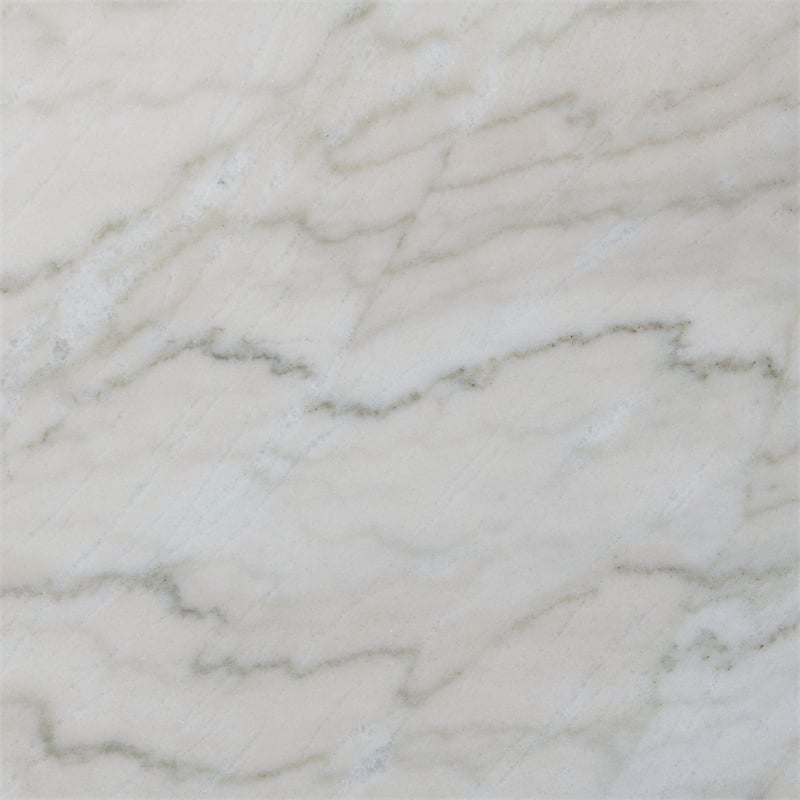 Pemberly Row Standard Height Rectangular Dining Table in White Marble