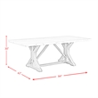 Pemberly Row Standard Height Rectangular Dining Table in White Marble