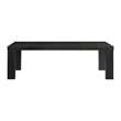 Pemberly Row Transitional Rectangle Dining Table in Black Wood