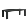 Pemberly Row Transitional Rectangle Dining Table in Black Wood