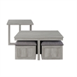 Pemberly Row 2PC Occasional Set of Coffee Table and End Table in Gray