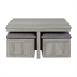 Pemberly Row 2PC Occasional Set of Coffee Table and End Table in Gray