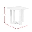 Pemberly Row 2PC Occasional Set of Coffee Table and End Table in Gray