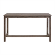 Pemberly Row Transitional Multipurpose Bar Table Set in Gray