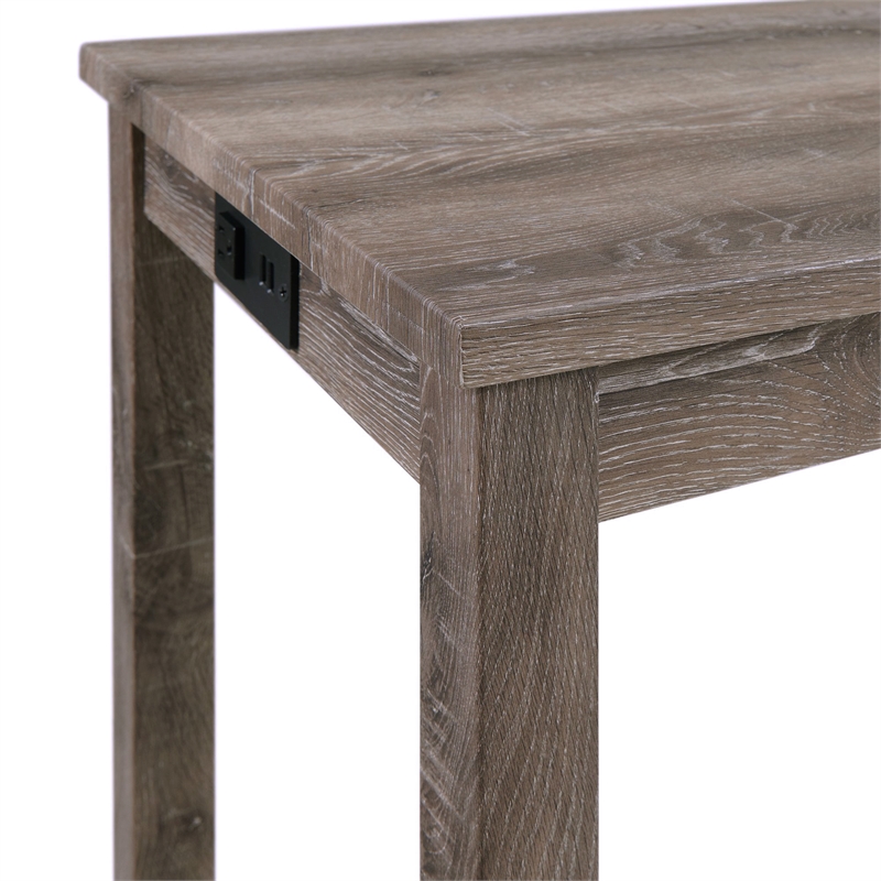Pemberly Row Transitional Multipurpose Bar Table Set in Gray