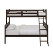 Pemberly Row Transitional Twin Over Full Bunk Bed in Espresso