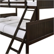 Pemberly Row Transitional Twin Over Full Bunk Bed in Espresso