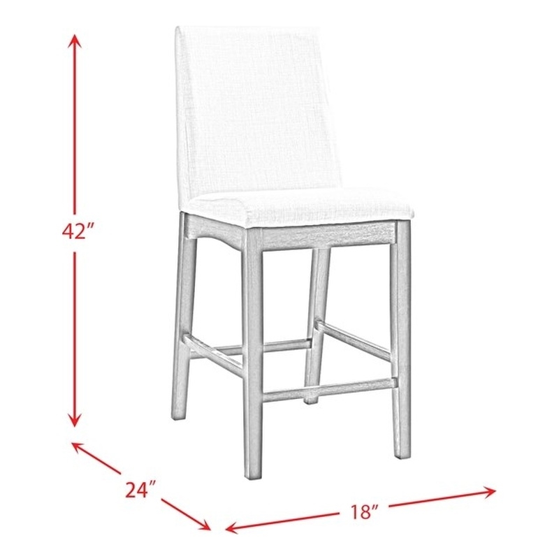 Pemberly Row Transitional Rectangular Counter Dining 5PC Set