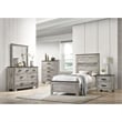Pemberly Row Transitional Wood Twin Panel Bed in Gray Finish