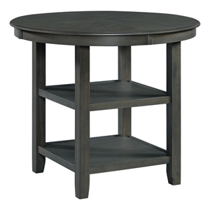 Pemberly Row Transitional Counter Height Dining Table in Gray