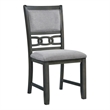 Pemberly Row Transitional Standard Height Side Chair Set in Gray