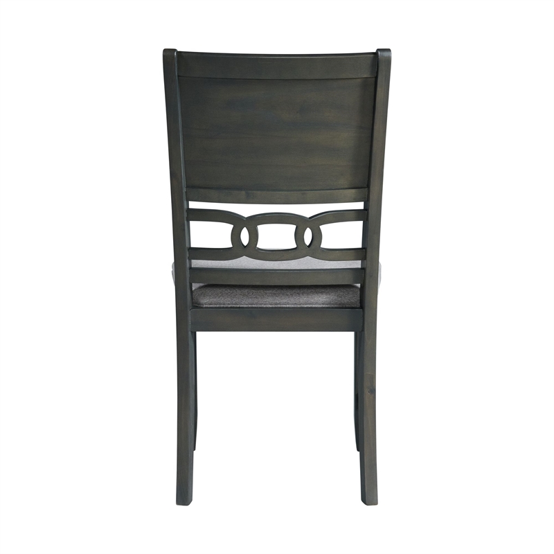 Pemberly Row Transitional Standard Height Side Chair Set in Gray