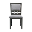 Pemberly Row Transitional Standard Height Side Chair Set in Gray