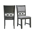 Pemberly Row Transitional Standard Height Side Chair Set in Gray